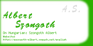 albert szongoth business card